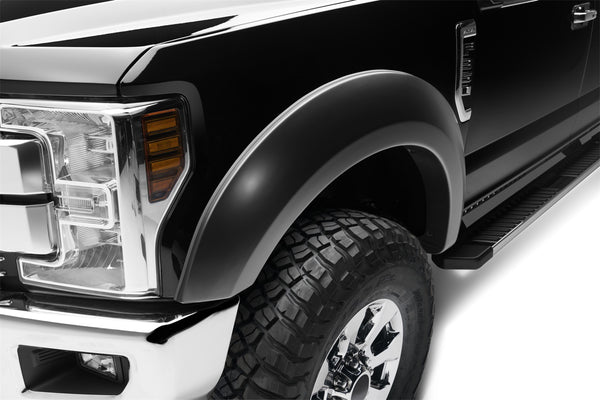 Bushwacker Fender Flare Extend-a-Fender Style 2pc Front - Black (BW20087-02)