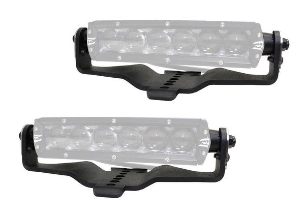 Go Rhino 2018+ Wrangler JL And Jlu Hood Hinge Light Mount Kit For 6In Single Row (Sr X2) LED Light Bar (Sr X2)