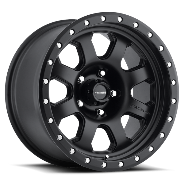 Raceline 929B Avenger 17x9in / 8x170 BP / -12mm Offset / 130.81mm Bore - Satin Black Wheel