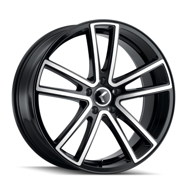 Kraze Roue KR190 Lusso 22x8.5 / 5x115 / déport 38mm / moyeu 72.62mm - noir brillant usiné
