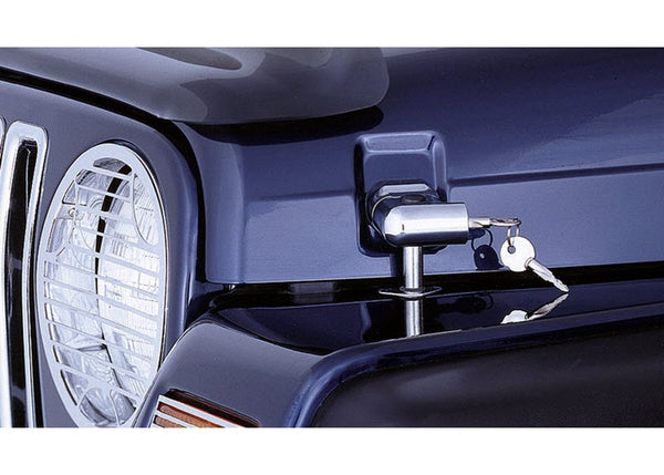 Rugged Ridge Locking Hood Catch Kit 9706 Wrangler/Unlimited Chrome