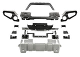Rugged Ridge Venator Front Bumper with Overrider & Winch Tray; Jl