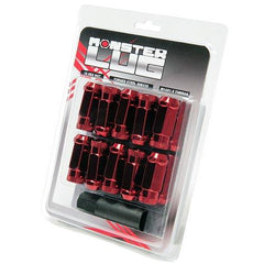 Wheel Mate Jeu de 4 écrous de roue antivol Monster - rouge 14x1.50