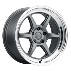 Kansei Roue K14G Roku 18x10.5 po / 5x114.3 / déport 12mm / alésage 73.1mm - gris et lèvre usinée