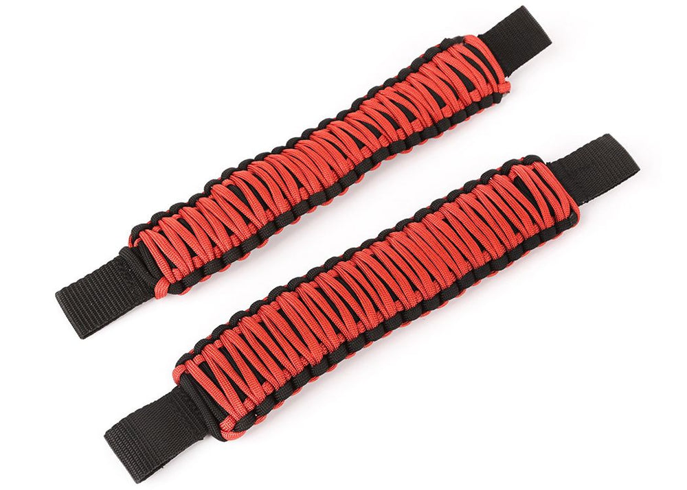 Rugged Ridge Grab Handle Paracord Seat Mounted Red - 0719 Jeep Wrangler/Gladiator