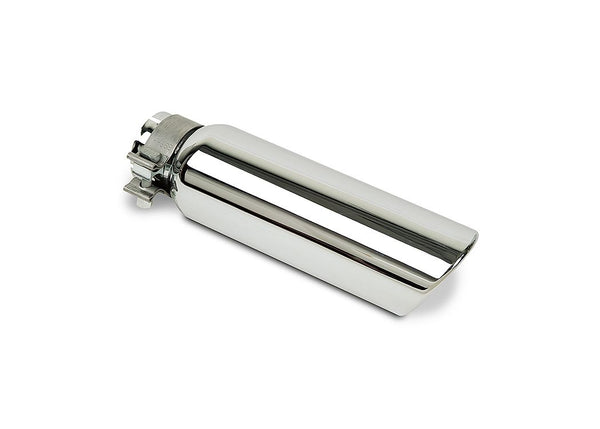 Go Rhino 4In Od X 10In For 3In Inlet Chromed Stainless Steel Clamp Style Exhaust Tip (GRT3410)
