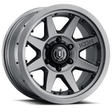 Icon Vehicle Dynamics 17 Rebound PRO Wheels Size 17X8.5 Finish Titanium Bolt Pattern 5 x 5 Backspace 4.5 Offset 6mm