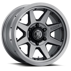 Icon Vehicle Dynamics 17 Rebound PRO Wheels Size 17X8.5 Finish Titanium Bolt Pattern 5 x 5 Backspace 4.5 Offset 6mm