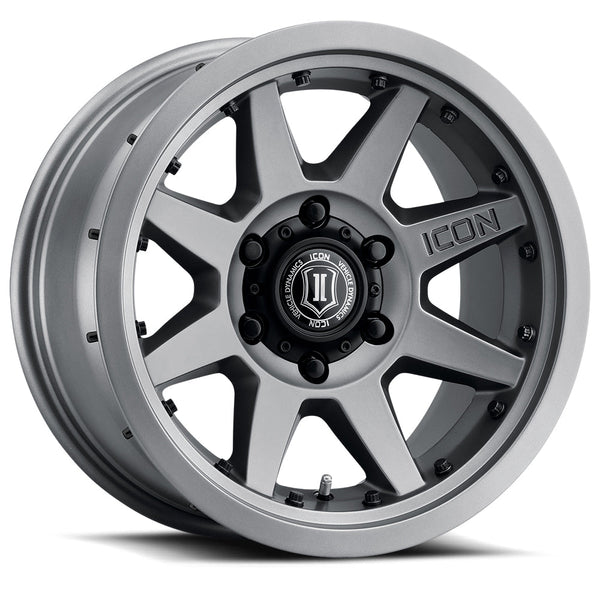 Icon Vehicle Dynamics 17 Rebound PRO Wheels Size 17X8.5 Finish Titanium Bolt Pattern 5 x 5 Backspace 4.5 Offset 6mm