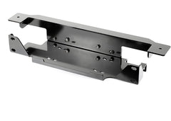 Rugged Ridge Stamped Bumper Winch Plate, Steel, Black — 2013-2018 Jeep Wrangler JK