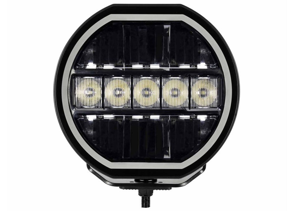 Go Rhino 7" Blackout Series Maxline Hi/Low Beam with Multi Daytime Running Light Blk