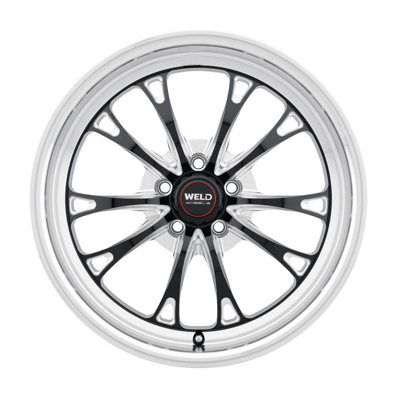 Weld Belmont Wheel Drag 18x5 / 5x120 BP / ET-23 BS2.1 Gloss Black MIL DIA 78.1