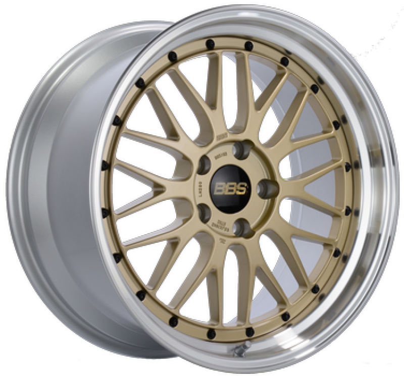 BBS Roue LM 19x10 5x114.3 ET22 PFS - centre or, bord de jante diamanté - PFS/agrafe requis