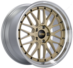 BBS Roue LM 19x10 5x114.3 ET22 PFS - centre or, bord de jante diamanté - PFS/agrafe requis