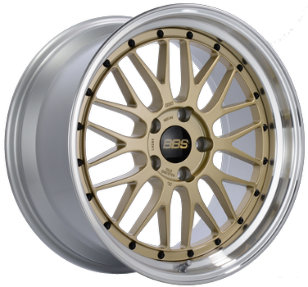BBS Roue LM 19x10 5x114.3 ET22 PFS - centre or, bord de jante diamanté - PFS/agrafe requis