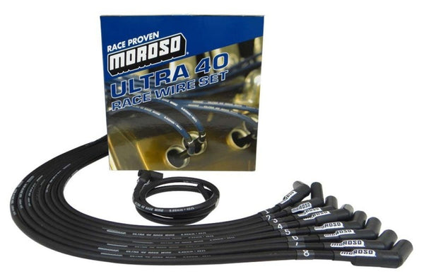 Moroso Jeu de fils d'allumage Chevrolet Big Block - Ultra 40 - non gainé - HEI - 135 degrés - noir