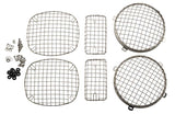 Kentrol Ensemble de grilles de protection en treillis métallique 6 pièces 97-06 Jeep Wrangler TJ - argent poli