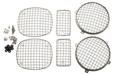 Kentrol Ensemble de grilles de protection en treillis métallique 6 pièces 97-06 Jeep Wrangler TJ - argent poli