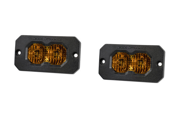 Diode Dynamics C2 2.0 Pro faisceau combiné/de conduite encastré ABL (paire) - jaune