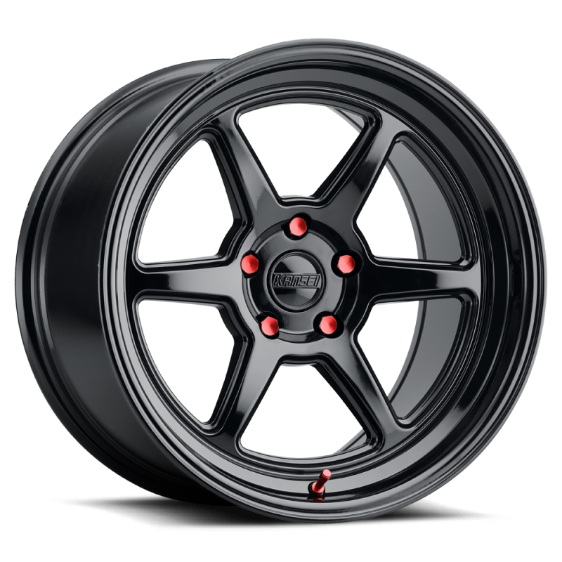 Kansei Roue K14B Roku 18x10.5 po / 5x108 / déport 12mm / alésage 63.4mm - noir brillant