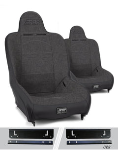 PRP 97-02 Jeep Wrangler TJ Premier High Back Suspension Seats Kit (Pair) - Gray