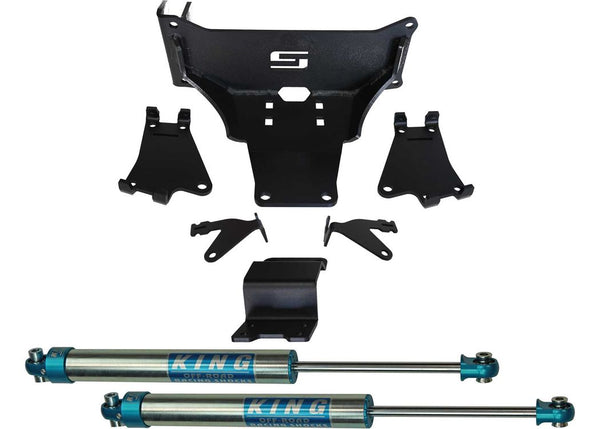 Superlift Dual Steering Stabilizer with King Shocks — 2023-2025 Ford F-250 / F-350 Super Duty, No Lift Required (92750SUP)