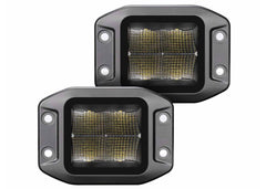 Go Rhino Blackout Series Flush Mount 3X3 Cube Flood Light Kit Blk