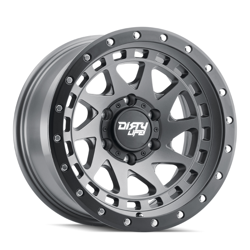 Dirty Life Roue beadlock 9311 Enigma Pro 17x9/5x127/déport -38mm/moyeu 71.5mm - graphite satiné