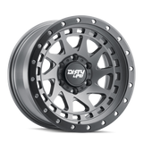 Dirty Life Roue beadlock 9311 Enigma Pro 17x9/5x127/déport -38mm/moyeu 71.5mm - graphite satiné