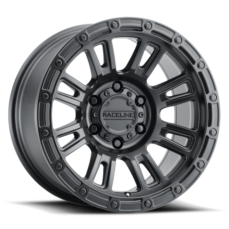Raceline Roue 956B Compass 18x9 po / 8x165.1 / déport 18mm / alésage 125.2mm - noir satiné
