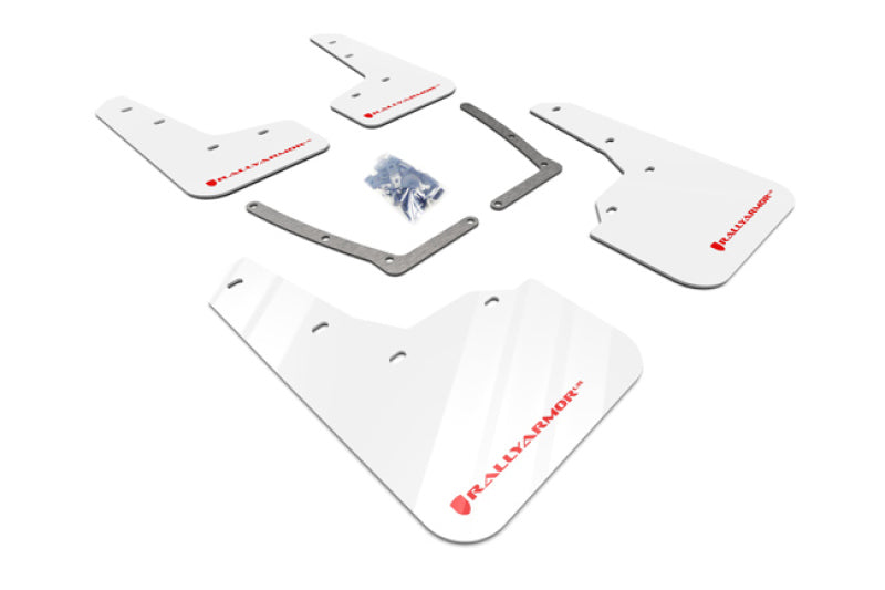 Rally Armor Garde-boue UR 16-21 Honda Civic Si - blanc avec logo rouge