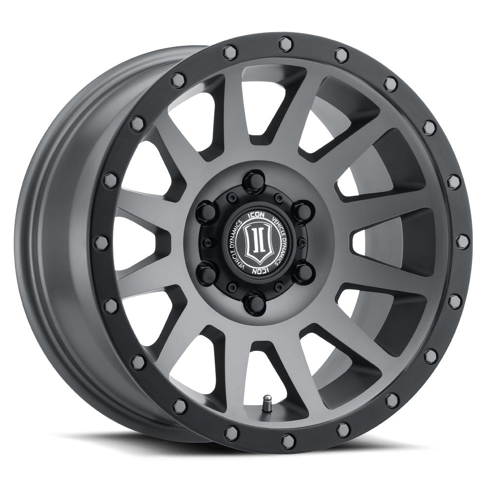 Icon Vehicle Dynamics 17 X 8.5 Compression 6 X 5.5" 4.75Inbp 0 mm Offset Titanium