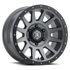 Icon Vehicle Dynamics 17 X 8.5 Compression 6 X 5.5" 4.75Inbp 0 mm Offset Titanium