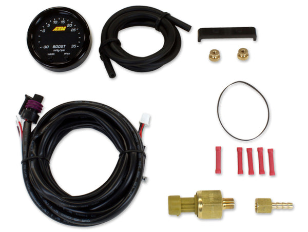 AEM Ensemble de jauge de pression de suralimentation X-Series -30inHg 60psi
