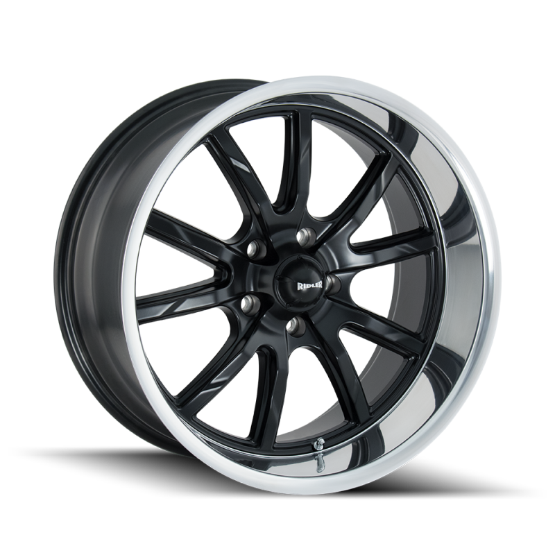 Ridler 650 20x8.5 / 5x127 BP / 0mm Offset / 83.82mm Hub Matte Black Polished Wheel