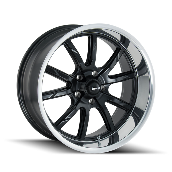 Ridler 650 18x8 / 5x120.65 BP / 0mm Offset / 83.82mm Hub Matte Black Polished Wheel