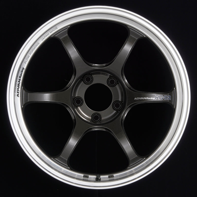 Advan Roue RG-D2 18x10.5 +15 5x114.3 - gris métal noir usiné