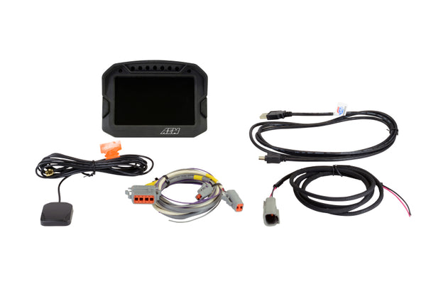 AEM Afficheur de tableau de bord numérique CD-5G en carbone avec GPS interne 10Hz et antenne