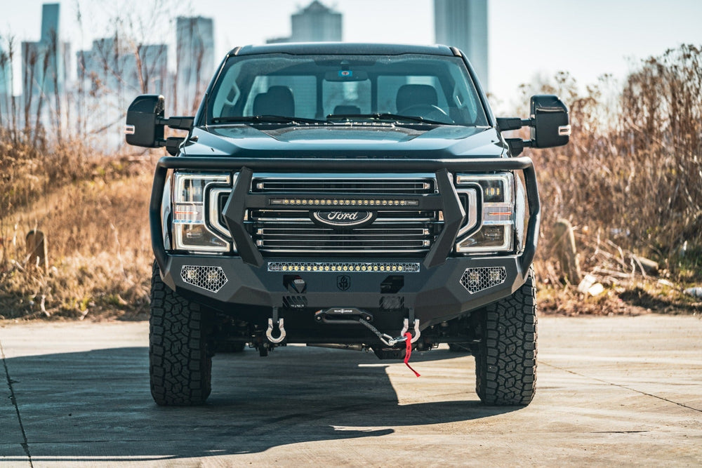 Road Armor 2017-2022 F250/F350 Evolution Front Winch Bumper Reaper Guard Texture Black (6172EF7B)