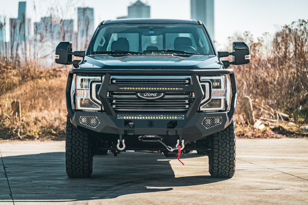 Road Armor 2017-2022 F250/F350 Evolution Front Winch Bumper Reaper Guard Texture Black (6172EF7B)