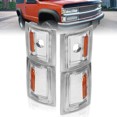 ANZO Feux de coin à lentille transparente avec réflecteur ambre 1994-1998 Chevrolet Blazer
