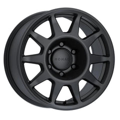 Nomad Roue N505SB Touring 17x8.5 po / 5X150 BP / déport -10mm / alésage 110.5mm - noir satiné