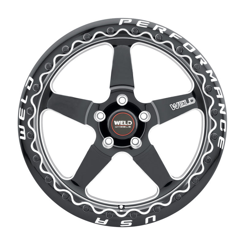 Weld S904 17x10 Ventura à verrouillage de talon 5x120 ET42 BS7.15 diamètre 78.1 - noir brillant fraisé