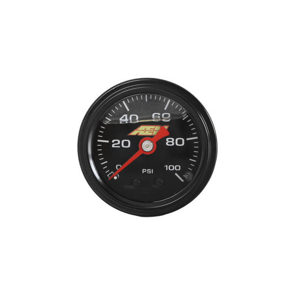 AEM Manomètre mécanique à bain liquide 0-100 PSI - 1/8 NPT