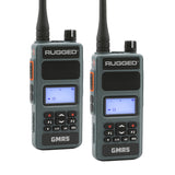 Rugged Radios Radio portative GMRS 5W GMR5-X - étanche avec batterie XL - paquet de 2