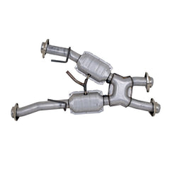BBK Tuyau intermédiaire court en X avec convertisseurs catalytiques 2-1/2 pour collecteurs à tubes longs de boîte automatique 79-93 Mustang 5.0