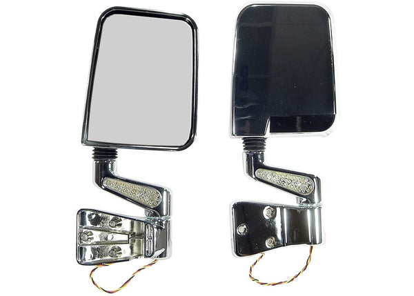 Rugged Ridge LED Mirror PAIR Chrome 8702 Wrangler