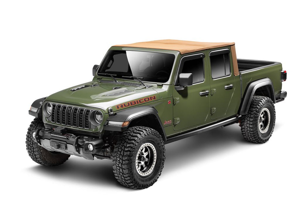 Rugged Ridge 20C Gladiator Premium Twill TAN Voyager Fastback TOP Tinted Polished Windows