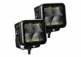 Go Rhino Xplor Blackout Series Cube LED Spot Light Kit (Surface/Threaded Stud Mnt) 3x3 - Blk (Pair) (750400321SCS) — view 2