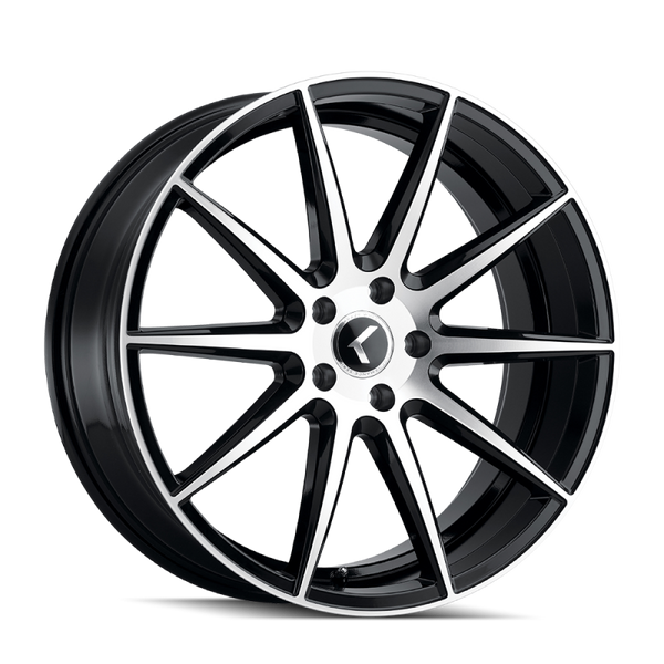 Kraze KR194 Cosmos 17x8 / 5x114.3 BP / 38mm Offset / 72.62mm Hub Gloss Black Machined Wheel